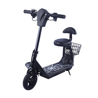 Trottinette électrique pour enfants transfrontalière de 8 pouces, siège pliable, batterie au lithium portable, cadre en alliage d'aluminium 36V, vitesse maximale de 30 km