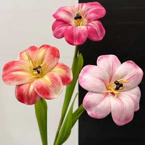 Tulipes artificielles de haute qualité au toucher réel, fleurs en soie pour la décoration de mariage, de la maison et des centres de table, fourniture d'usine - Product Image 5