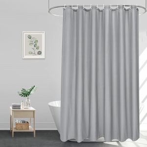 <span class=keywords><strong>Rideau</strong></span> <span class=keywords><strong>de</strong></span> <span class=keywords><strong>douche</strong></span> populaire gris 180x200 en textile, semi-perforé, imperméable, lavable, anti-moisissure, avec crochets pour <span class=keywords><strong>baignoire</strong></span>/salle <span class=keywords><strong>de</strong></span> bain - Product Image 1