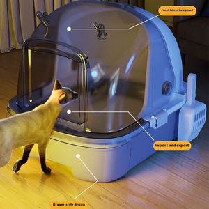 Extra große geruchs-und spritzwasser geschützte Katzen toilette PP-Material Leicht zu reinigendes Schubladen-Flip-Top-Design für grenz überschreitende Zwecke - Product Image 4