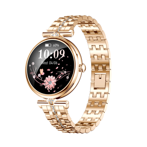 Montre connectée AMOLED <span class=keywords><strong>pour</strong></span> femmes avec suivi de <span class=keywords><strong>la</strong></span> fréquence cardiaque, de <span class=keywords><strong>la</strong></span> pression artérielle, de l'oxygène, plus de 100 modes sportifs, suivi du sommeil et de l'humeur - Product Image 1