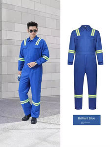Overoles de Trabajo Mecánicos Transpirables de Poliéster de Color Sólido Personalizados con Bolsillos Resistentes al Desgaste para Marineros de Astilleros - Product Image 5