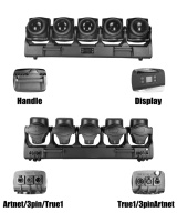Projecteur LED mobile IP66 étanche Tornado TB5 5x120W RGBL avec anneau lumineux pour éclairage de scène de concert en extérieur