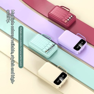 Nouvelle batterie externe mini 20000 mAh grande capacité avec câble intégré, alimentation <span class=keywords><strong>portable</strong></span> pour mobile, matériau PVC, logo personnalisé - Product Image 1