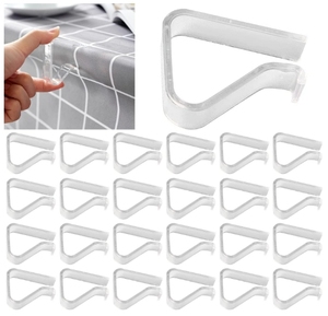 Clips de <span class=keywords><strong>nappe</strong></span> transparents transparents Clips de <span class=keywords><strong>nappe</strong></span> en plastique pinces de support de couverture de Table coupe-vent pinces porte-<span class=keywords><strong>nappe</strong></span> - Product Image 4