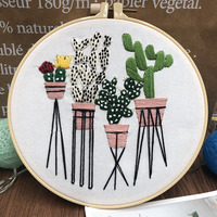 JP ensemble de broderie de base dessin animé bricolage artisanat point de croix Kits poinçon aiguille fils fil doux Kit de broderie