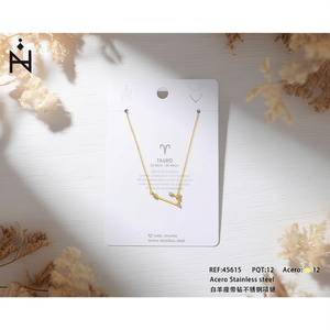 Tauro Zodiac <b>Necklace</b> Gold Plated Stainless Steel Pendant For Women Gift Elegant Jewelry - Product Image 2