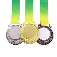 Lanière en métal arc-en-ciel, vierge de médaille, Sublimation, Support personnalisé JP-03