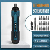Tournevis électrique sans fil à moteur à balais réglable 4 Nm de couple, kit de tournevis de précision, batterie lithium-ion, embouts Phillips, pour le bricolage