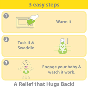 Alivio para Cólicos, Gases y Estómago Enfadado en Bebés, Envoltura Térmica para el Abdomen de Recién Nacidos, Almohadilla Térmica con Calor Relajante - Product Image 3