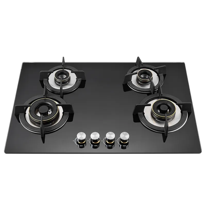 Vendite di fabbrica applicazioni di cucina OEM acciaio inox cucina a Gas 4 fuochi fornelli a Gas