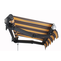 Auvent rétractable à cadre en aluminium - Pour mur, avant-toit, porte - Revêtement en PVC, projection maximale de 21 m, pliable et télescopique