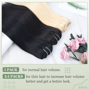 K.SWIGS OEM Double Drown 100% Remy Extensions de Cheveux Humains Style Fashional Nature Trame de Cheveux Humains Cheveux Raides - Product Image 2