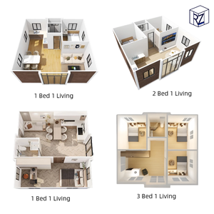 Maison conteneur à construction rapide 20 pieds, maison préfabriquée de luxe pour hall d'exposition ou appartement Ray-Zen - Product Image 3