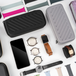 3 khe cắm Chất lượng cao xem hộp lưu trữ cho ba Đồng hồ xách tay xem bộ sưu tập hiển thị đứng túi thể thao chống thả túi - Product Image 4