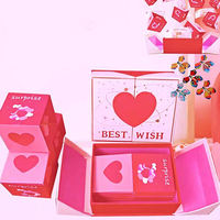 Logo Personnalisé Conception Explosive Pop Up Boîte Cadeau Pop up Explosion Confettis Confettis Bombe D'anniversaire Boîte Cadeau Surprise