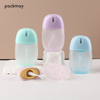 Flacon pulvérisateur vide en PETG+PP, forme ovale plate, 30ml/50ml, pour parfum, cosmétiques, lotion, avec pompe rechargeable et écran.