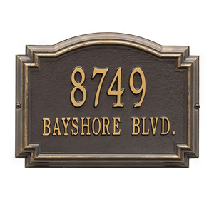 Tùy Chỉnh Khắc Đồng Hoặc Đồng Cửa Số Mảng Bám Trên Nền Tối Thanh Lịch Địa Chỉ Dấu Hiệu Cho Biệt Thự Và Bất Động Sản - Product Image 3