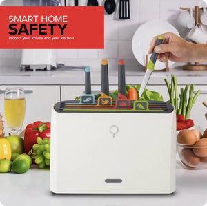 Couteau de cuisine intelligent ménager planche à découper stérilisateur support de séchage avec désinfection ensemble de couteaux planche à découper intelligente - Product Image 6