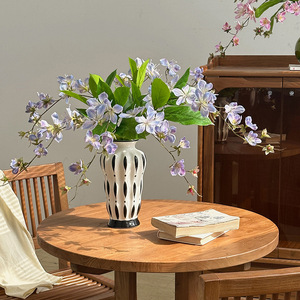 Fleurs artificielles en cascade Qingyu Chronicle, branche unique en soie plastique, décoration intérieure, accessoires de photographie de mariage - Product Image 3
