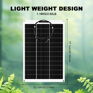 100W Flexible Waterproof Mono Solar 100W MPPT Controller <b>Cable</b> Set for Outdoor Camping Trips 2 Pieces CE Certified 1 Cheap Monoc - Product Image 4