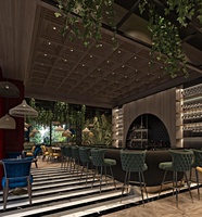 Design d'intérieur élégant pour restaurant et bar, ensemble de meubles de salle à manger modernes pour restaurant, comptoir de service à vin personnalisé pour club