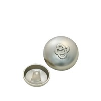 12MM 15MM 18MM 20MM Kancing Logam Bulat Embossed Matte Bentuk Jamur Perak Emas Vintage untuk Pakaian Kancing Jahit Logam