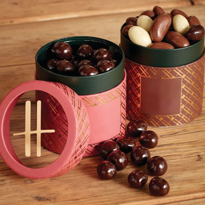 Boîte à chocolat en forme de haricot avec fenêtre, emballage personnalisé en <span class=keywords><strong>tube</strong></span> rond pour truffes au chocolat, boîtes cadeaux - Product Image 3