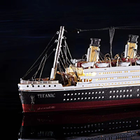 Piececool le Titanic, puzzle 3D en métal, modèle de transatlantique historique à assembler soi-même, cadeau artisanal anti-stress pour adultes et enfants