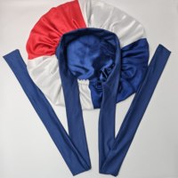Bonnet de nuit personnalisé en satin doublé 100 % polyester pour femmes, avec bande à nouer, pour cheveux bouclés, double couche, toutes saisons