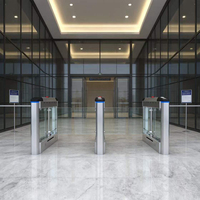 Barrière d'entrée de supermarché, barrière à battant, contrôle d'accès biométrique, portillon piétonnier, moteur sans balais, acier inoxydable, IP44