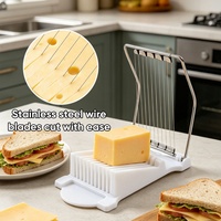 Roestvrijstalen duurzame eiersnijder, handmatig, multifunctioneel, voor fruit, groenten, zacht voedsel, champignons, aardbeien, keuken