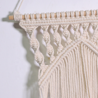 Hamac pour chat en macramé avec coussin et kit de suspension Panier à balançoire en corde de coton tissé à la main Motif solide Tenture murale facile