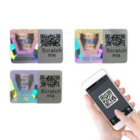 Etiqueta Adhesiva de Seguridad Personalizada Anti-Robo, a Prueba de Manipulaciones, con Código QR Holográfico, Vinilo para Velas