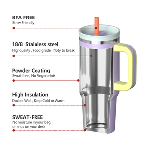 Ansheng biểu tượng tùy chỉnh thép không gỉ cup Tumbler 40oz Du Lịch Chân không cách điện Cốc Cốc Cốc cà phê với rơm - Product Image 4