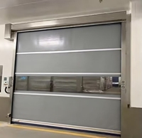 XINHANGYUAN Porte à enroulement rapide en acier inoxydable avec fenêtre transparente, fonction antivol, design moderne améliorant la visibilité