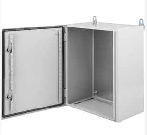 Boîtier métallique en acier 10'' x 8'' x 6'' <span class=keywords><strong>IP44</strong></span>/IP55/IP56/IP65, étanche à la <span class=keywords><strong>pluie</strong></span>, avec couvercle à charnière, boîte de commande électrique pour usage intérieur et extérieur - Product Image 4