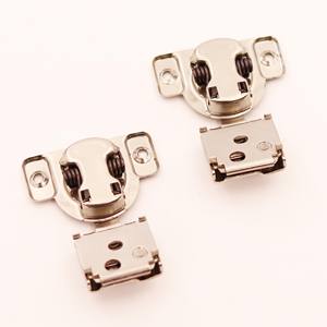 مفصلات أبواب خزائن مطبخ هيدروليكية مخفية بإغلاق ناعم وتعديل ثلاثي الأبعاد مع مخمد زاوية صغير مطلية بالنيكل - Product Image 4