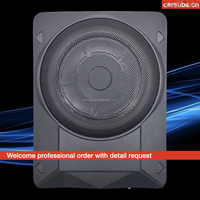 Subwoofer fin de 10 pouces pour voiture, stéréo, 120W RMS, basses puissantes, crête de 1000W, subwoofer actif sous le siège