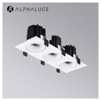 Downlight encastré LED COB noir 6 LED, 25W, 4 pouces, avec fonction Push Dim, CRI 95, diamètre de découpe 68, 4000K, 220V, 5W, 7W, 200µm, 200 mm de profondeur