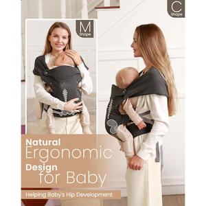 Ayarlanabilir bebek taşıyıcı giymek kolay özel baskı bebek taşıyıcı premium eller ücretsiz sling bebek taşıyıcı özel logo ile - Product Image 3