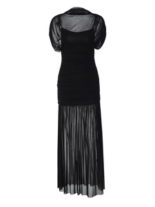 D5A20638F Abito Lungo Estivo Sexy Aderente <span class=keywords><strong>in</strong></span> Rete Trasparente con Maniche a Sbuffo per Donne, Vestito Maxi Sexy da Festa - Product Image 2