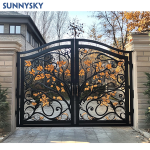Design Sunnysky in ferro battuto nero cancello d'ingresso cancello d'ingresso per Villa/giardino/fattoria - Product Image 2