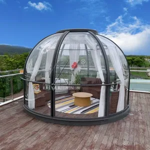 Сборный тент, прозрачный садовый стеклянный дом, Круглый igloo house, геодезические купольные палатки для мероприятий в отеле
