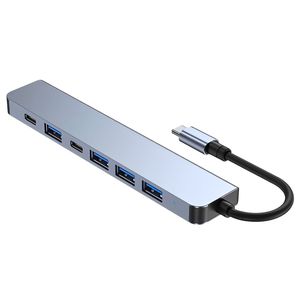 <b>Usb</b> <b>Hub</b> 7 Ports Type C Aluminum Alloy <b>USB</b> 3.0 For Laptop Desktop Computer Expansion Dock With Charging - Product Image 1