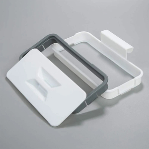 Support mural en plastique pour sacs poubelles, étagère de cuisine suspendue, support de rangement pour sacs poubelles, poubelle de placard de cuisine - Product Image 2