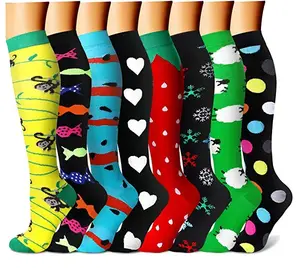 Hot Selling Compression Socks for Women & Men 7/8 Pairs 15-20 mmHg Athletic,Running