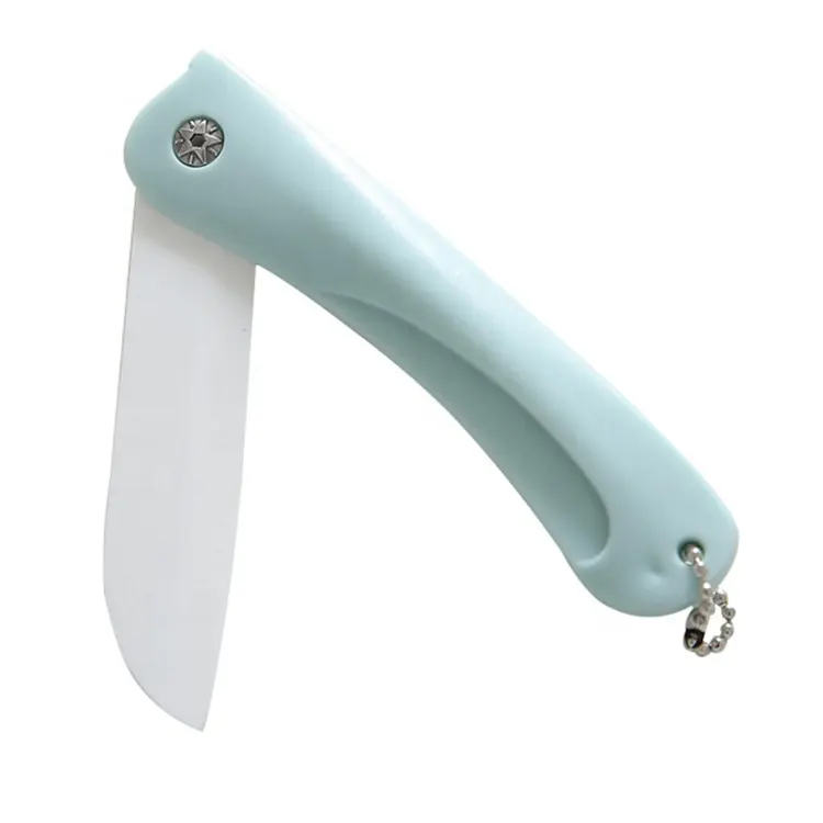 in stock Candy color folding ceramic paring knife for kitchen accessories easy stock and easy carrying folding knife
