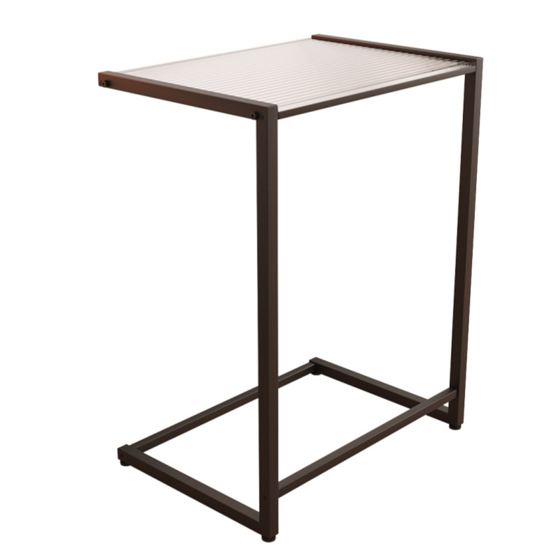 Box-shaped side table-black changhong glass