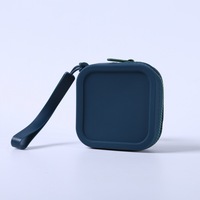 Porte-monnaie en silicone, petit sac carré, sac de rangement pour écouteurs, sac pour documents d'identité, trousse de maquillage portable, sac de rangement pour câbles de données et batterie externe